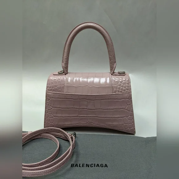 Balenciaga Hourglass Croc Embossed Small "LIVE SHOW TODAY" - Picture 5 of 16